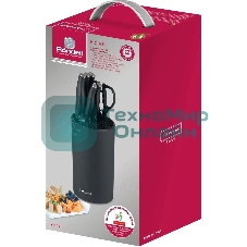 Набор кухонных ножей Rondell Florett RD-1582, черный