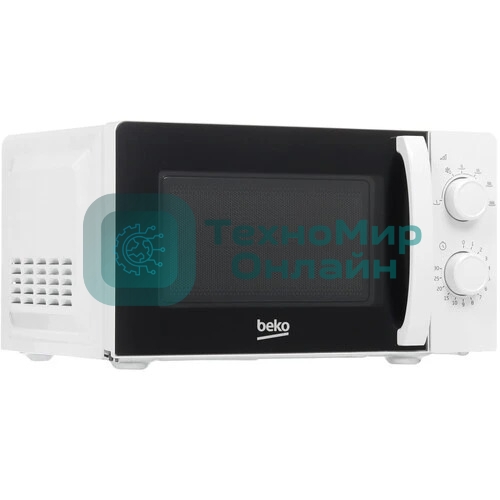 Микроволновая печь Beko SOLO MOC20100W1 белый, 20 л, 700 Вт, переключатели - поворотный механизм