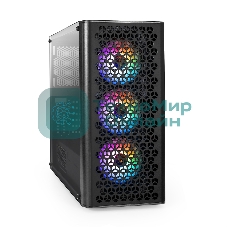 Компьютерный корпус Miditower ExeGate EVO-9202-NPX700 (ATX, БП 700NPX с вент. 12 см, с окном, 1*USB+1*USB 3.0, аудио, 3 вент. 12см с RGb подсветкой)