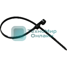 Хомут кабельный Rexant 4.3х200 нейл. под винт черный (уп. 100 шт)