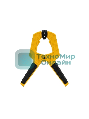 Струбцина клещеобразная Denzel усиленная 80 х 60 мм, двухкомпонентные рукоятки