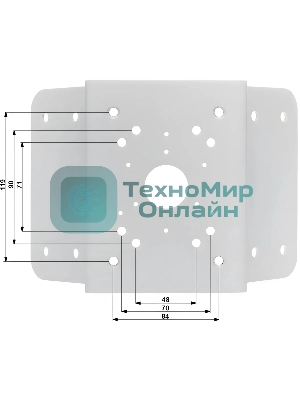Угловой кронштейн для крепления PTZ видеокамер серий SD60/6AE/6AL, SD59/50/40, SD6C, SD42, SD29 Угловой кронштейн для крепления PTZ видеокамер серий SD60/6AE/6AL, SD59/50/40, SD6C, SD42, SD29