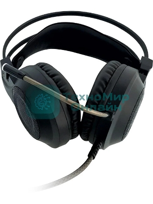 Гарнитура QUMO Odin чёрный, проводная, 3.5 мм, подсветка