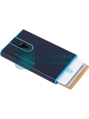 Чехол для кредитных карт Piquadro Blue Square PP4825B2BLR/BLU2, натур.кожа, темно-синий
