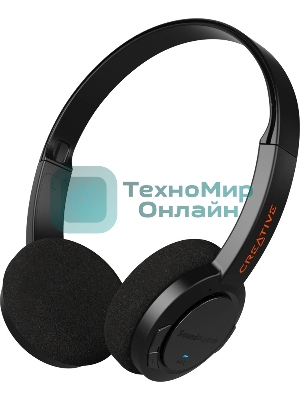 Беспроводные/проводные наушники Creative Jam V2 черный, накладные, Bluetooth + USB-C, до 22 ч