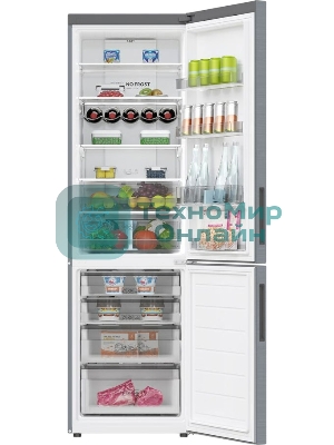 Холодильник Haier C2F637CXRGU1 нержавеющая сталь, двухкамерный, 278/108л, морозилка снизу, No Frost