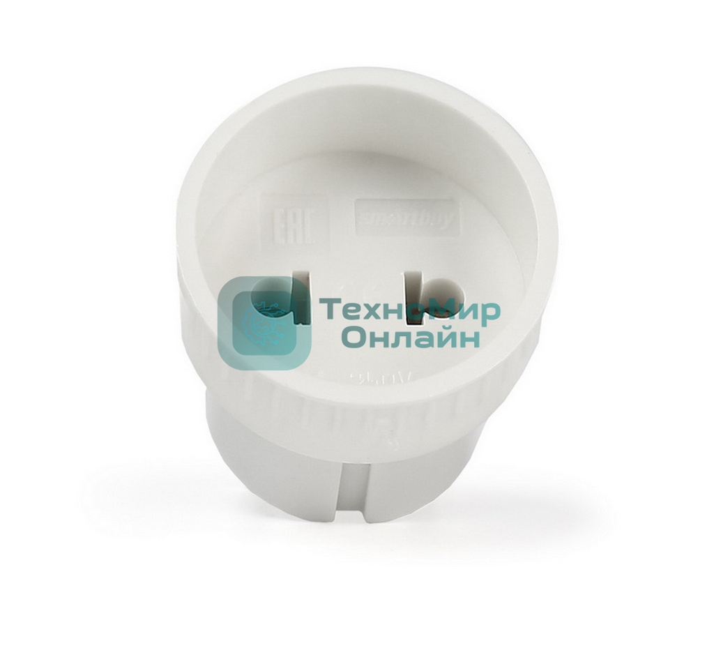 Адаптер переходник без заземления Smartbuy (SBE-06-S05-w) белый 6А 250В