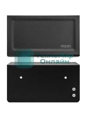 Держатель туалетной бумаги из нержавеющей стали BRIMIX 79920, антивандальный, с полочкой, квадратный профиль, черный.