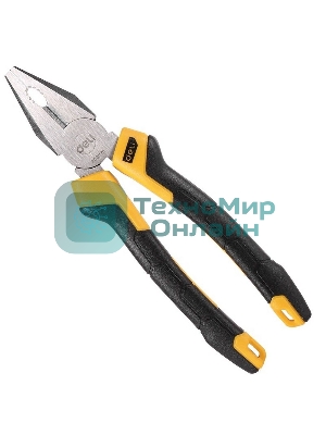 Комбинированные плоскогубцы Deli DL2008Z 200 мм, сталь CrV, прорезиненная двухкомпонентная ручка