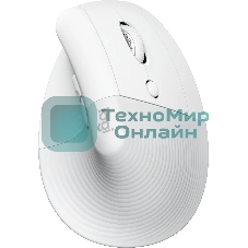 Мышь беспроводная Logitech Lift Vertical Ergonomic белый/PALE GREY (4000dpi 6but) (910-006480)