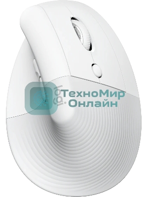 Мышь беспроводная Logitech Lift Vertical Ergonomic белый/PALE GREY (4000dpi 6but) (910-006480)