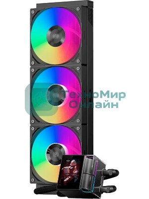 Система жидкостного охлаждения PcCooler DS360 Display ARGB Soc-AM5/AM4/1200/1700/1851 черный 4-pin 39.8dB Al LCD 310W Ret (DS360-BKAWXY-GL)