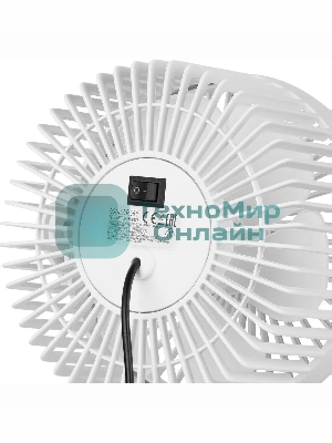 Вентилятор Energy EN-0625 белый, настольный, 2,5 Вт, 1 скорость, 13 см, питание от USB
