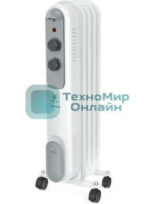 Обогреватель масляный Royal Clima ROR-P5-1000M (5 секций) белый, 1000 Вт, 10 м2, термостат
