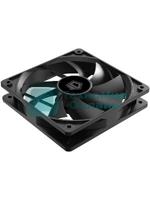 Вентилятор для корпуса ID-Cooling XF-120-K черный, 120 мм, 1800 об/мин, 35.2 дБ, 4 pin