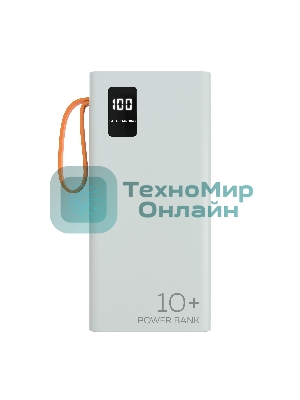 Портативный аккумулятор More choice (4620202550545) PB22-10 с кабелем 2USB 2.1A - 10000mAh белый