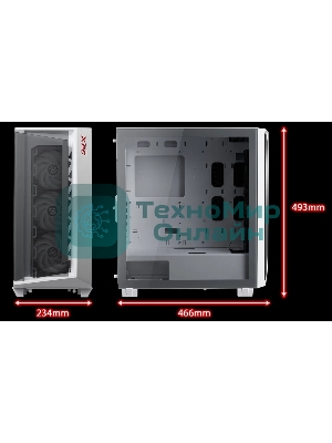 Компьютерный корпус ADATA XPG CRUISERST белый Mid-Tower, Micro-ATX, Mini-ITX, Standard-ATX