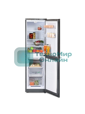 Холодильник Бирюса W420 графит двухкамерный 125/80л морозилка снизу