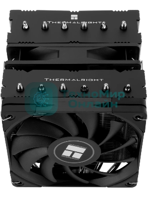 Кулер для процессора Thermalright Royal Knight 120 SE (4-pin PWM, 155мм, Ni/Cu, 6x6мм, 2x120мм, 66.17CFM/59CFM, 25.6dBA/26.1dBA, 1500RPM/1800RPM, S: 1200, 1700, 1851, 115X, AM4, AM5, silver, black)