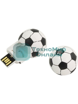 Флешка USB Smartbuy Wild FB (SB16GbFB), 16Gb, USB 2.0, R/W 15/5, белый/черный Футбольный Мяч