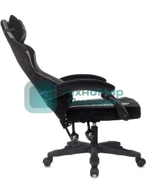 Кресло игровое Knight Wolf черный/серый крестов. пластик