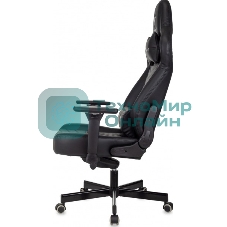 Кресло игровое Knight Hunter черный эко.кожа крестов. металл