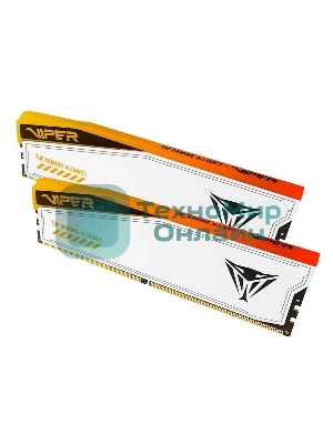 Оперативная память Patriot Viper Elite 5 TUF Gaming, DDR5, 32Gb (2x16 GB), 6000 MHz, CL36, DIMM, радиатор, RGB, белый