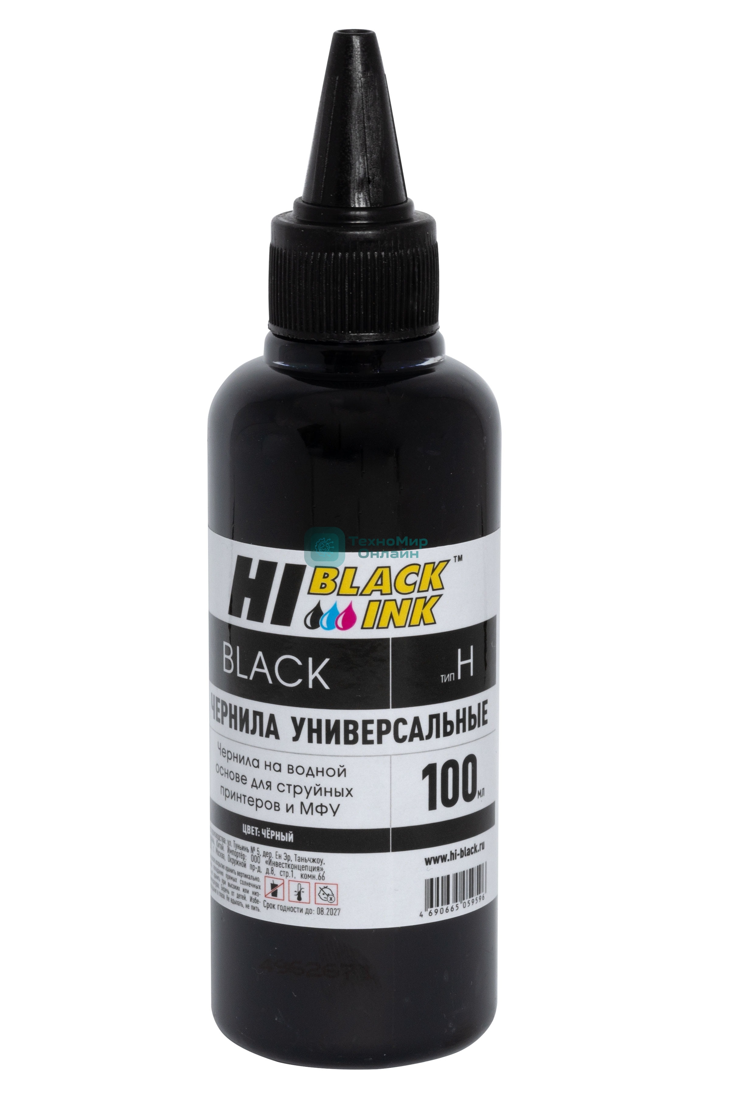 Чернила Hi-Black универсальные для HP (Тип H-V1), Bk, 0,1 л.