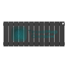Радиатор биметаллический Royal Thermo PianoForte 300 черный - 12 секц.