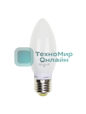 Лампа светодиодная JazzWay PLED-ECO-C37 5Вт свеча 4000К белый E27 400лм 230В