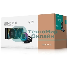 Система жидкостного охлаждения Deepcool LE240 PRO ARGb Soc-AM5/AM4/1200/1700/1851 черный 4-pin 28.2-33dB Al 280W 1347gr Ret (R-LE240PRO-BKAMMC-G-1)