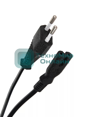 Кабель для аудио-видео техники IEC-320-C7--розетка 220V, 2-pin, 1,8м, медь, VCOM