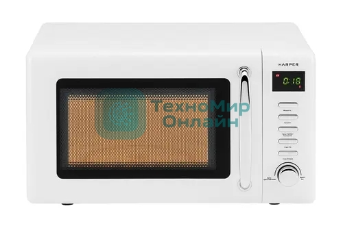 Микроволновая печь Harper HMW-20ST02 белый, 20 л, 700 Вт, переключатели - кнопки, поворотный механизм