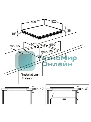 Электрическая варочная панель Electrolux EHF6232FOK Hi-Light, независимая, черный