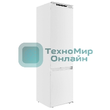 Встраиваемый холодильник Maunfeld MBF193NFFWGR Inverter белый двухкамерный 225/57 л морозилка снизу, NoFrost