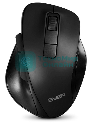 Мышь беспроводная SVEN RX-525SW черная (бесшумн. кл., 5+1кл. 600-1400DPI, Soft-touch, блист.)