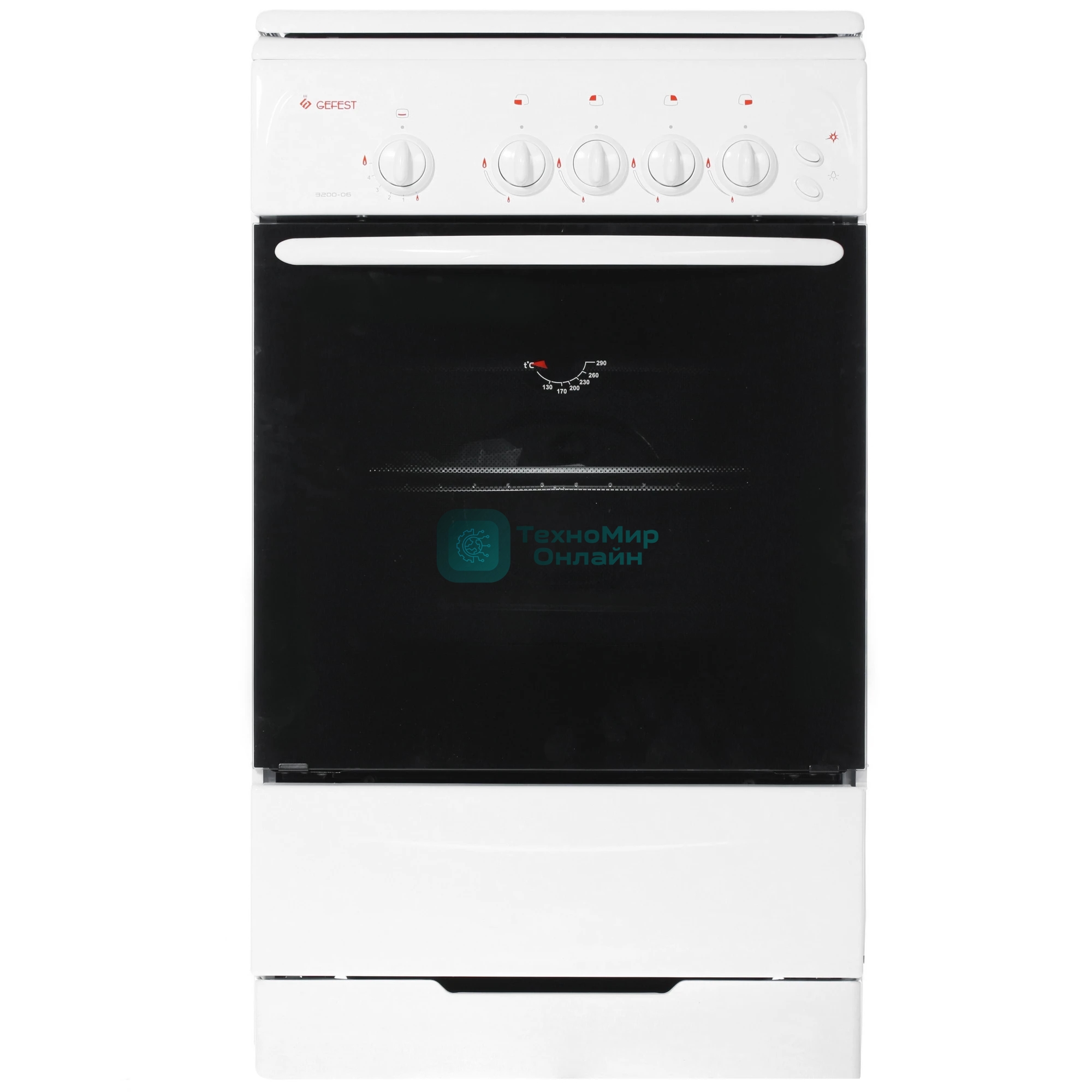 Плита газовая Gefest ПГ 3200-06 белый, конфорок 4 шт, духовка 42 л, 50 см x 85 см x 57 см