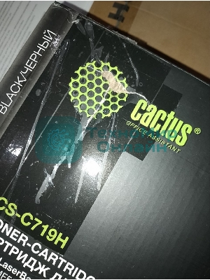 (Поврежденная упаковка) Картридж лазерный Cactus CS-C719H черный ((6400стр.) для Canon MF5840dni-Sensys/MF5880dni/LBP6300i/6650i ) (CS-C719H)