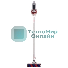 Пылесос вертикальный Sharp ECSB72RS серебристый/красный, питание от аккумулятора, 95 Вт, уборка сухая, пылесборник 1 л, работа от АКБ max 36 мин