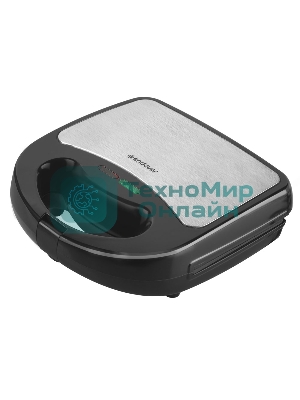 Сэндвичница электрическая Endever Skyline SM-28, черный/стальной, мощность 850 Вт