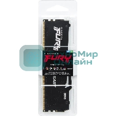 Оперативная память Kingston Fury Beast, DDR5, 32Gb (1x32Gb), 6000MHz, CL30, DIMM, с радиатором, RGb, черный