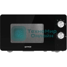 Микроволновая печь Gorenje MO20E1B черный, 20 л, 800 Вт, переключатели - поворотный механизм