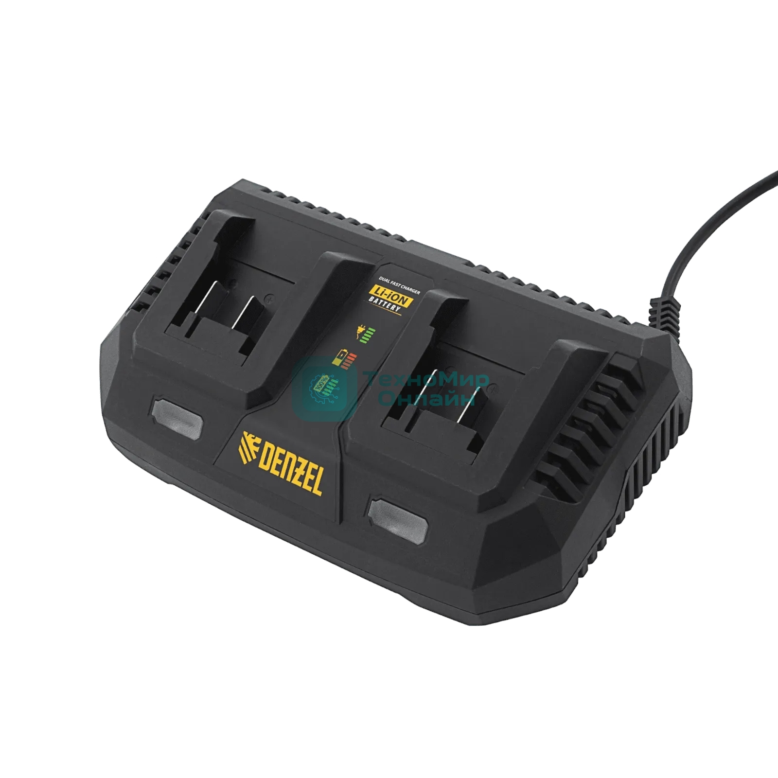 Устройство зарядное для аккумуляторов Denzel IBC-18-3.0-2, Li-Ion, 18В, 3,0 А, для двух батарей