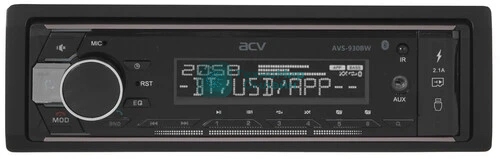 Автомагнитола ACV AVS-930BW, 1 DIN, Bluetooth, USB Type-A, AUX