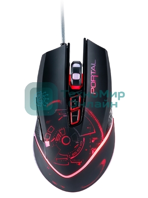 Мышь проводная Qumo Portal M39 черный, 3200 dpi, USB, кнопки - 6