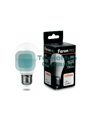 Лампа светодиодная Feron PRO LB-1009 шар E27 9W 6400K