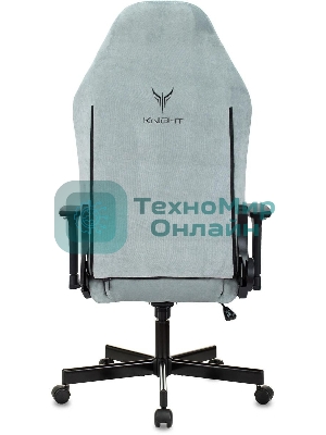 Кресло игровое Бюрократ Knight N1 Fabric серо-голубой Light-28 с подголов. крестовина металл