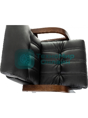 Кресло Бюрократ T-9932W-CF-Eco черный, экокожа