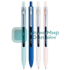 Ручка гелевая автоматическая Deli Linfini EG86-BL ассорти/ассорти, синие чернила, блистер с европодвесом, линия 0.5мм