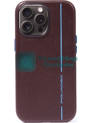Чехол Piquadro для Apple iPhone 15 Pro Blue Square коричневый (AC6438B2/MO)